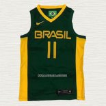 Anderson Varejao NO 11 Camiseta Brasil 2019 FIBA Basketball World Cup Verde