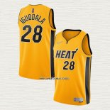Andre Iguodala NO 28 Camiseta Miami Heat Earned 2020-21 Oro