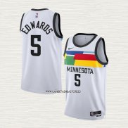 Anthony Edwards NO 5 Camiseta Minnesota Timberwolves Ciudad 2022-23 Blanco