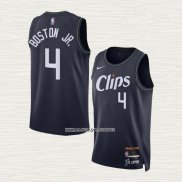 Brandon Boston JR. NO 4 Camiseta Los Angeles Clippers Ciudad 2023-24 Azul