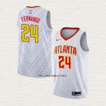 Bruno Fernando NO 24 Camiseta Atlanta Hawks Association Blanco