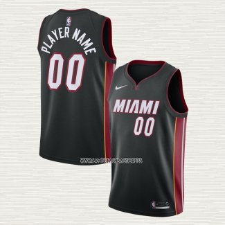 Camiseta Miami Heat Personalizada Icon Negro