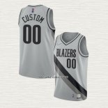 Camiseta Portland Trail Blazers Personalizada Earned 2020-21 Gris