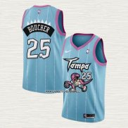 Chris Boucher NO 25 Camiseta Toronto Raptors Ciudad 2020-21 Rosa Azul