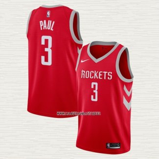 Chris Paul NO 3 Camiseta Houston Rockets Icon Rojo