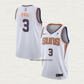 Chris Paul NO 3 Camiseta Phoenix Suns Association 2021 Blanco