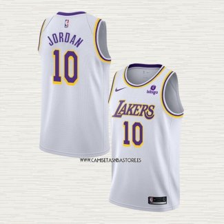 DeAndre Jordan NO 10 Camiseta Los Angeles Lakers Association 2021-22 Blanco