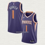 Devin Booker NO 1 Camiseta Phoenix Suns Icon 2020-21 Violeta