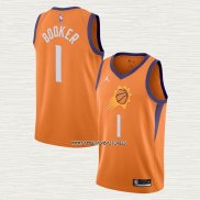 Devin Booker NO 1 Camiseta Phoenix Suns Statement Naranja