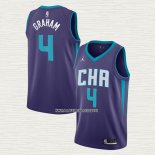 Devonte Graham NO 4 Camiseta Charlotte Hornets Statement Edition Violeta