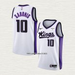 Domantas Sabonis NO 10 Camiseta Sacramento Kings Association 2023-24 Blanco