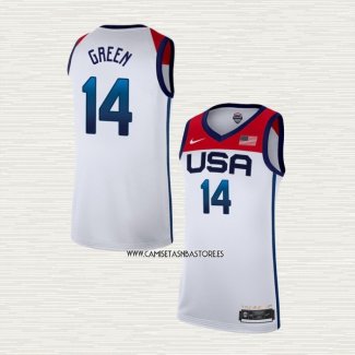 Draymond Green NO 14 Camiseta USA 2021 Blanco