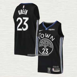 Draymond Green NO 23 Camiseta Golden State Warriors Ciudad 2019-20 Negro