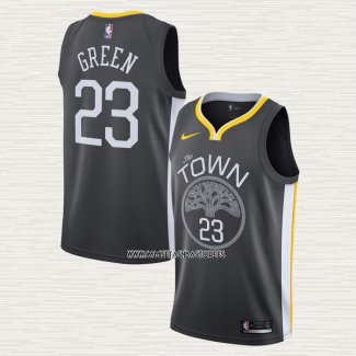 Draymond Green NO 23 Camiseta Golden State Warriors Statement Negro