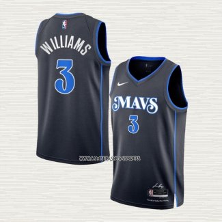 Grant Williams NO 3 Camiseta Dallas Mavericks Ciudad 2023-24 Azul