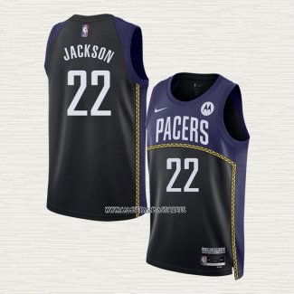 Isaiah Jackson NO 22 Camiseta Indiana Pacers Ciudad 2022-23 Azul