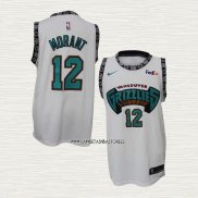 Ja Morant NO 12 Camiseta Memphis Grizzlies Classic Blanco