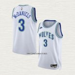 Jaden Mcdaniels NO 3 Camiseta Minnesota Timberwolves Classic 2023-24 Blanco