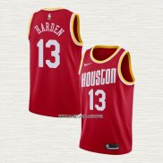 James Harden NO 13 Camiseta Houston Rockets Hardwood Classics Rojo