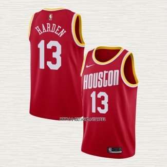 James Harden NO 13 Camiseta Houston Rockets Hardwood Classics Rojo