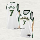 Jaylen Brown NO 7 Camiseta Boston Celtics Ciudad 2023-24 Blanco