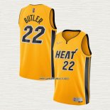 Jimmy Butler NO 22 Camiseta Miami Heat Earned 2020-21 Oro