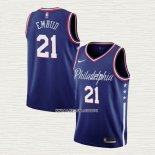 Joel Embiid NO 21 Camiseta Philadelphia 76ers Ciudad 2019-20 Azul