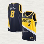 Justin Holiday NO 8 Camiseta Indiana Pacers Ciudad 2021-22 Azul