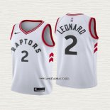 Kawhi Leonard NO 2 Camiseta Nino Toronto Raptors Association 2018 Blanco