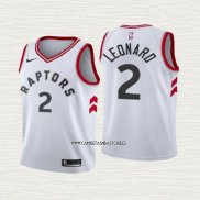 Kawhi Leonard NO 2 Camiseta Nino Toronto Raptors Association 2018 Blanco