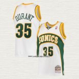 Kevin Durant NO 35 Camiseta Seattle SuperSonics Mitchell & Ness 2007-08 Blanco
