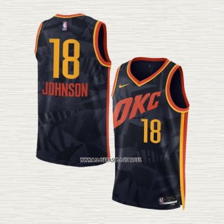 Keyontae Johnson NO 18 Camiseta Oklahoma City Thunder Ciudad 2023-24 Negro