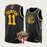Klay Thompson NO 11 Camiseta Golden State Warriors Ciudad 2022 NBA Finals Negro