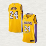 Kobe Bryant NO 24 Camiseta Los Angeles Lakers Icon 2017-2018 Amarillo