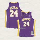 Kobe Bryant NO 24 Camiseta Los Angeles Lakers Mitchell & Ness Violeta