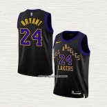 Kobe Bryant NO 24 Camiseta Nino Los Angeles Lakers Ciudad 2023-24 Negro