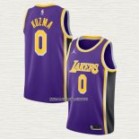 Kyle Kuzma NO 0 Camiseta Los Angeles Lakers Statement 2020-21 Violeta