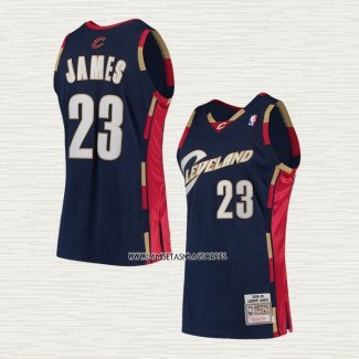 LeBron James NO 23 Camiseta Cleveland Cavaliers Mitchell & Ness 2008-09 Azul