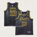 LeBron James NO 23 Camiseta Los Angeles Lakers Crenshaw Black Mamba Negro