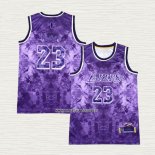 LeBron James NO 23 Camiseta Los Angeles Lakers Select Series 2023 Violeta