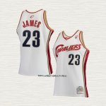 LeBron James NO 23 Camiseta Nino Cleveland Cavaliers Mitchell & Ness 2003-04 Blanco