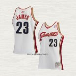 LeBron James NO 23 Camiseta Nino Cleveland Cavaliers Mitchell & Ness 2003-04 Blanco