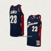 LeBron James NO 23 Camiseta Nino Cleveland Cavaliers Mitchell & Ness 2008-09 Azul