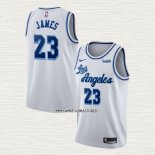 Lebron James NO 23 Camiseta Los Angeles Lakers Classic 2019-20 Blanco