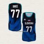 Luka Doncic NO 77 Camiseta Slovenia Tokyo 2021 Azul2