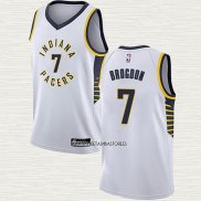 Malcolm Brogdon NO 7 Camiseta Indiana Pacers Association Blanco