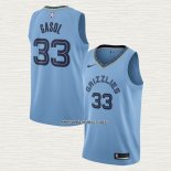 Marc Gasol NO 33 Camiseta Memphis Grizzlies Statement Azul