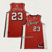 Michael Jordan NO 23 Camiseta Chicago Bulls Ciudad 2021-22 Rojo