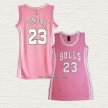 Michael Jordan NO 23 Camiseta Mujer Chicago Bulls Icon Rosa