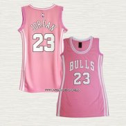 Michael Jordan NO 23 Camiseta Mujer Chicago Bulls Icon Rosa